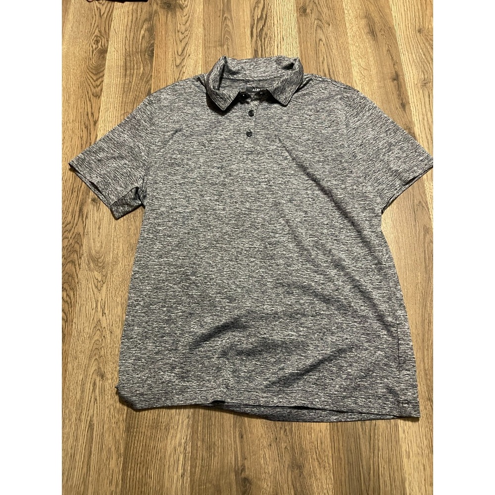 Alfani Shirt, Boys Size Small, Gray, 3 Button Collar, Short Sleeve, Polo Stretch